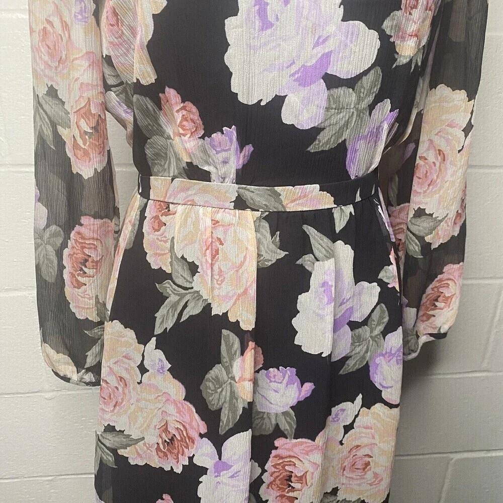 Madewell BROADWAY & BROOME Silk FLORAL Print MELODY ROSE Tea SECRETARY Dress 2